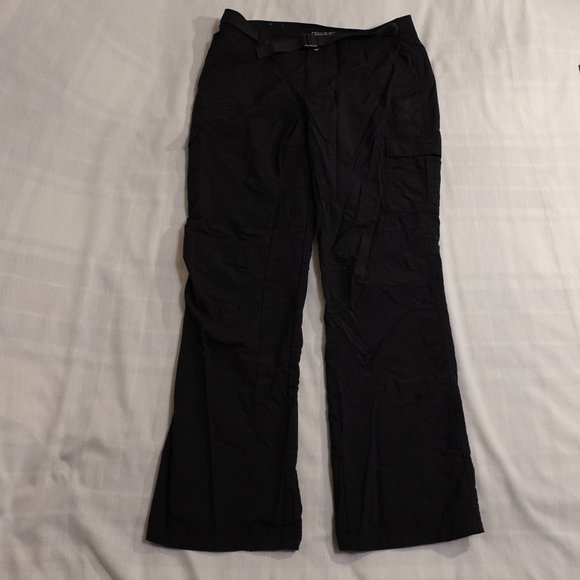 Columbia Pants - Columbia hiking cargo pants women's 14 black lightweight Omni Shield P099